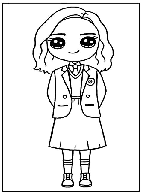 The best coloring pages for girls and boys to download and print for free. . Enid coloring page